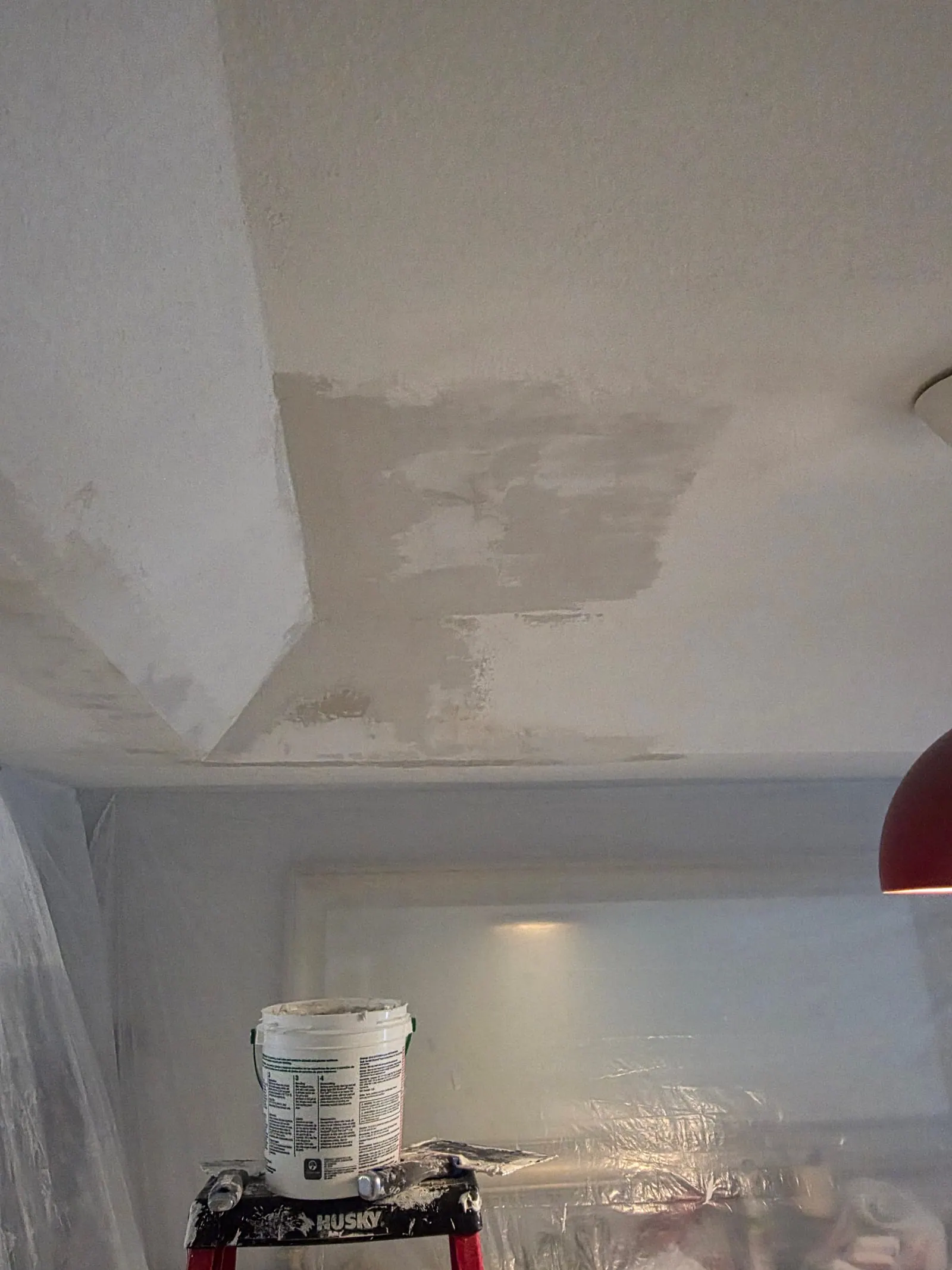 Dining area ceiling during PalmPro repair
