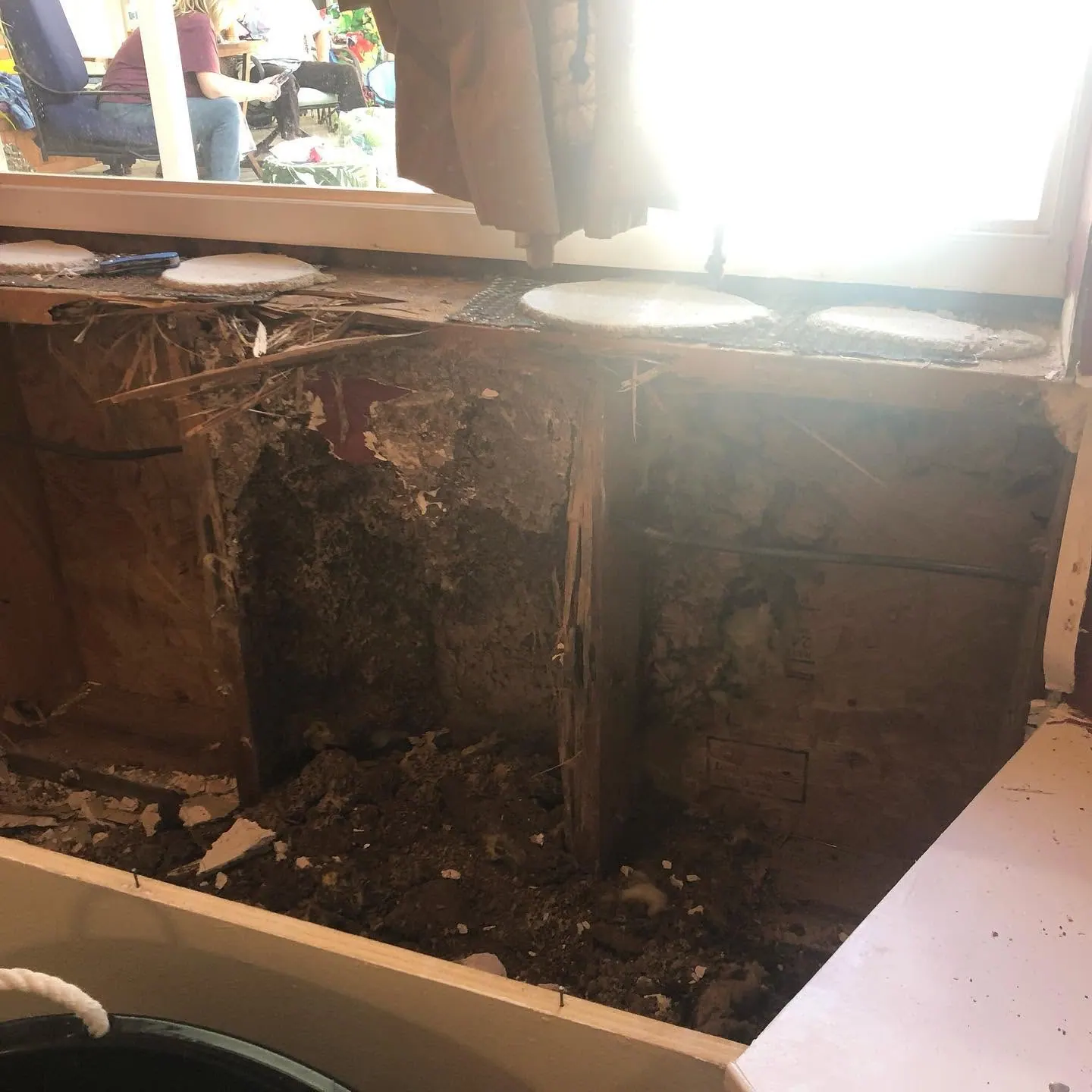 Window wall before PalmPro drywall repair