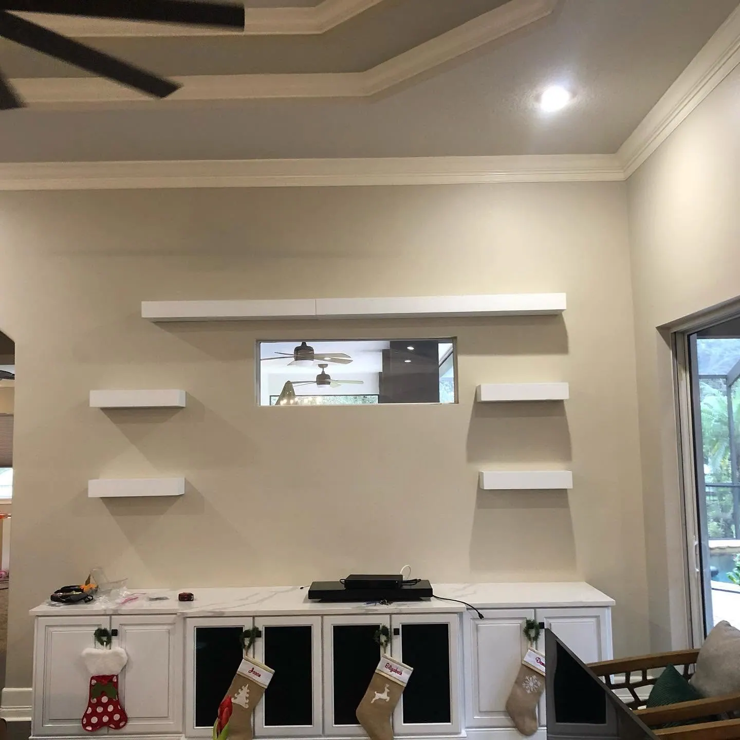 Finished floating shelf installation by PalmPro